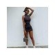  Summer Pure Color Tight Hip Women's Sleeveless Dress