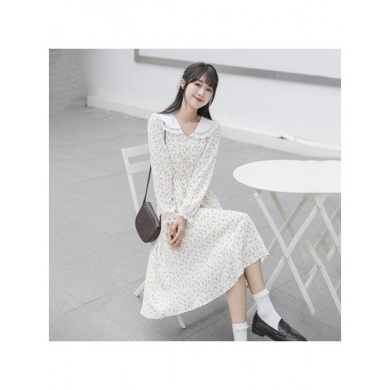  2022 New Floral Women's Long Sleebve Dress