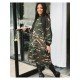 Casual Camouflage Long Sleeve Fall Dresses