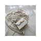 Ladies White Alligator Print Twist Lock Shoulder Bags