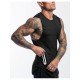  Men's Quick-drying Zipper Pure Color Sports Tanks