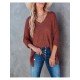  2022 Fall V-Neck Pure Color Women's Sweater