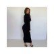 Simple Solid Zip Long Sleeve Dresses For Women