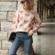 Heart Cute Pattern Ladies Loose Sweaters