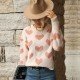 Heart Cute Pattern Ladies Loose Sweaters