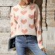 Heart Cute Pattern Ladies Loose Sweaters