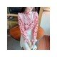  2022 Heart Printing Beaded Women's Chiffon Shirt