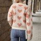 Heart Cute Pattern Ladies Loose Sweaters