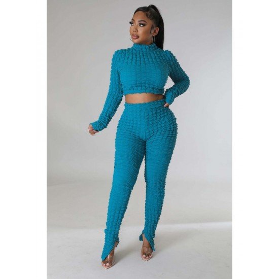  Pure Color Women's Casual Trouser Sets