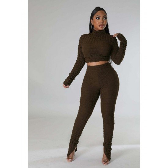  Pure Color Women's Casual Trouser Sets