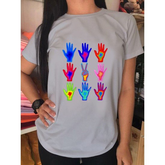 Palms Graphic Crew Neck T Shirts For Women