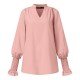 Ladies V Neck Puff Sleeve New Blouse