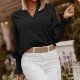 Ladies V Neck Puff Sleeve New Blouse