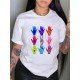 Palms Graphic Crew Neck T Shirts For Women