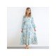  Autumn V-Neck Elegant Women's Long Sleeve Dress