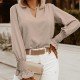 Ladies V Neck Puff Sleeve New Blouse