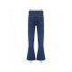 Vintage Star Printed Blue Flare Jeans For Ladies