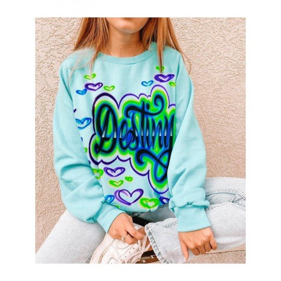 Casual Street Graphic Sweatshirts For Women