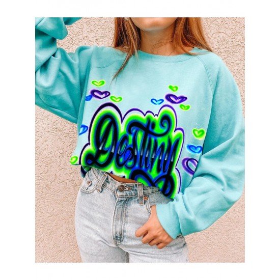 Casual Street Graphic Sweatshirts For Women