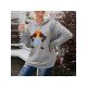  Casual Coconut Tree Printing Long Sleeve Sweater