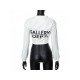 Fall Letter Printed Slit Cropped Sweatshirts