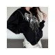 Designer Zip Long Sleeve Loose Black Coats