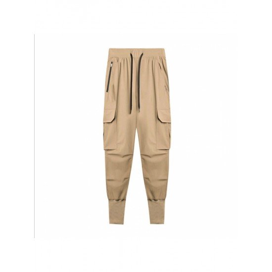  Casual Pure Color Long Pants For Men