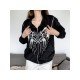 Designer Zip Long Sleeve Loose Black Coats