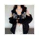 Designer Zip Long Sleeve Loose Black Coats