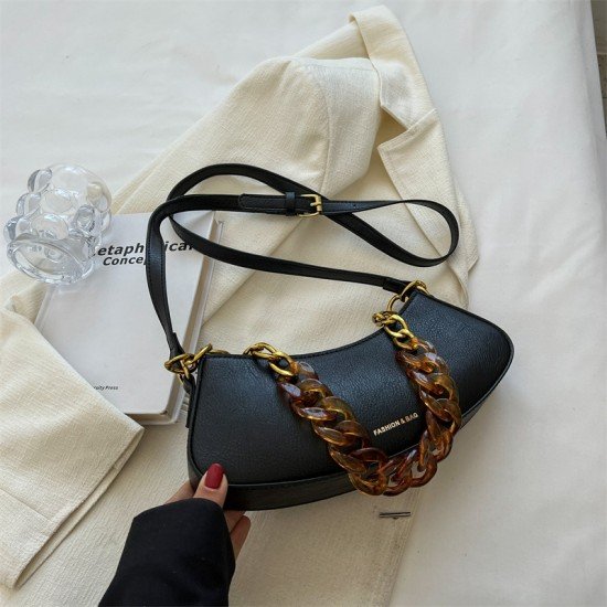 Vintage Black Shoulder Bags For Ladies