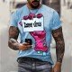  Summer Casual Round Neck Printing Men's T-shirt