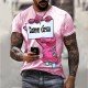  Summer Casual Round Neck Printing Men's T-shirt