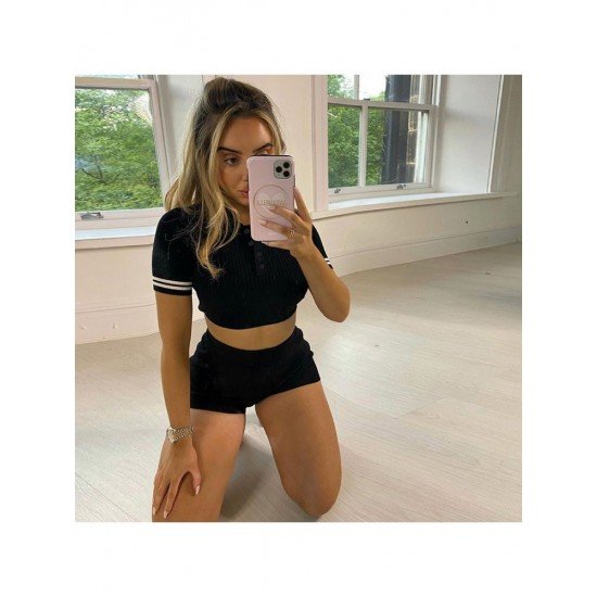  Women's Sexy Short Sleeve Two-piece Shorts Sets