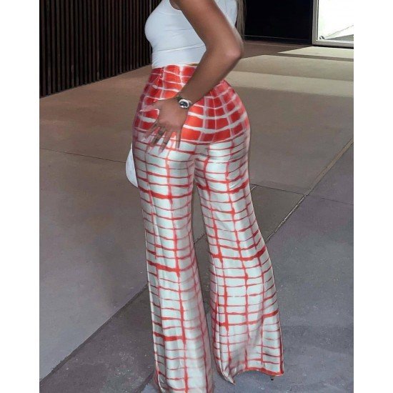 Fashionable Printed Wide Leg Trousers For Women