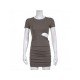 Casual Cut Out Ruched Short Sleeve Short Dress