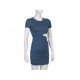 Casual Cut Out Ruched Short Sleeve Short Dress