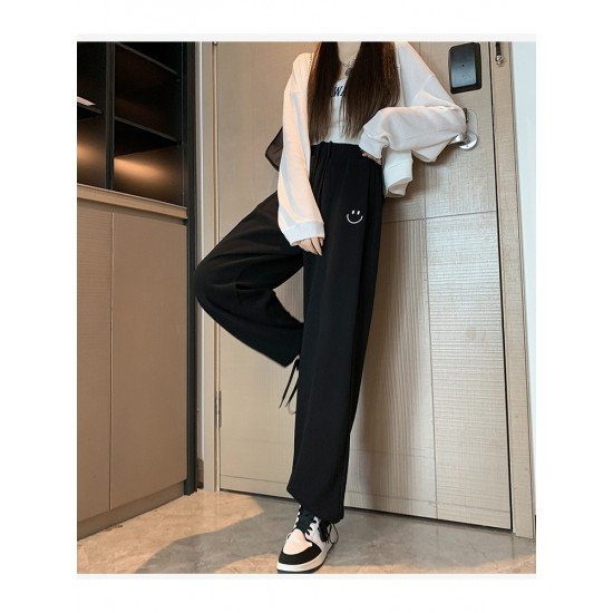  Pure Color Casual High Waist Women's Pants