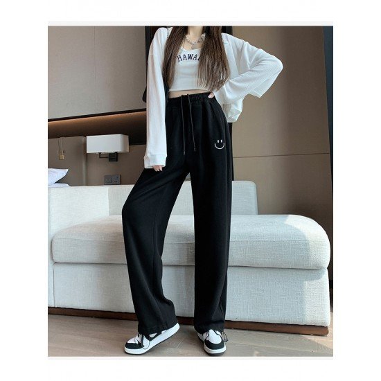  Pure Color Casual High Waist Women's Pants