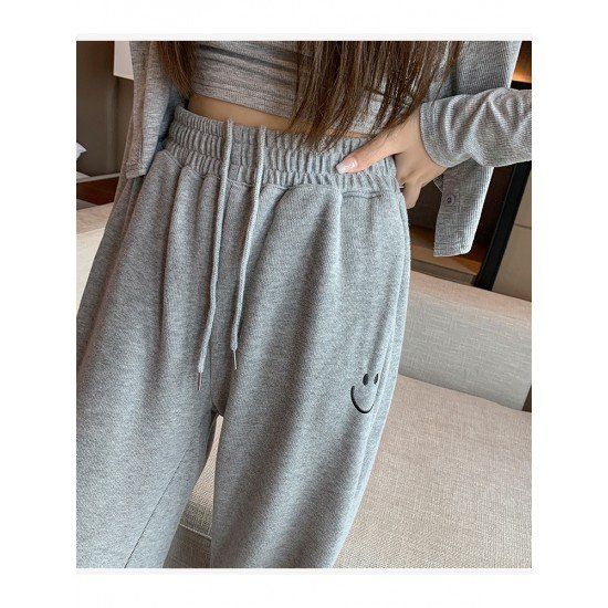  Pure Color Casual High Waist Women's Pants