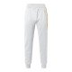 Sports Jogger White Patchwork Drawstring Pants