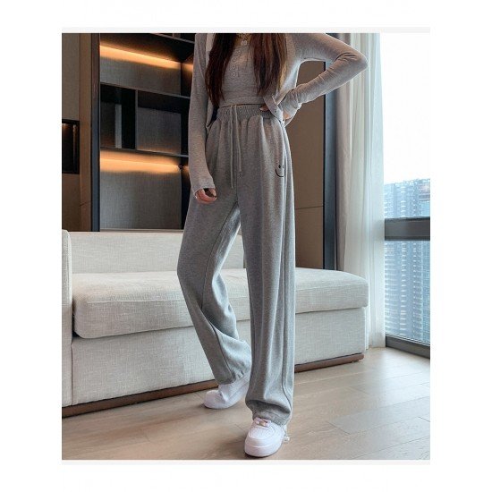  Pure Color Casual High Waist Women's Pants