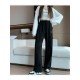  Pure Color Casual High Waist Women's Pants