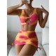  Sexy Hollowed Out Contrast Color Women's Bikini