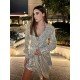  Fashion Pure Color Sequins Women's Long Sleeve Dress