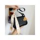  PU Foreign Contrast Color Shoulder Bag For Women