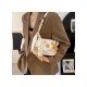  PU Foreign Contrast Color Shoulder Bag For Women