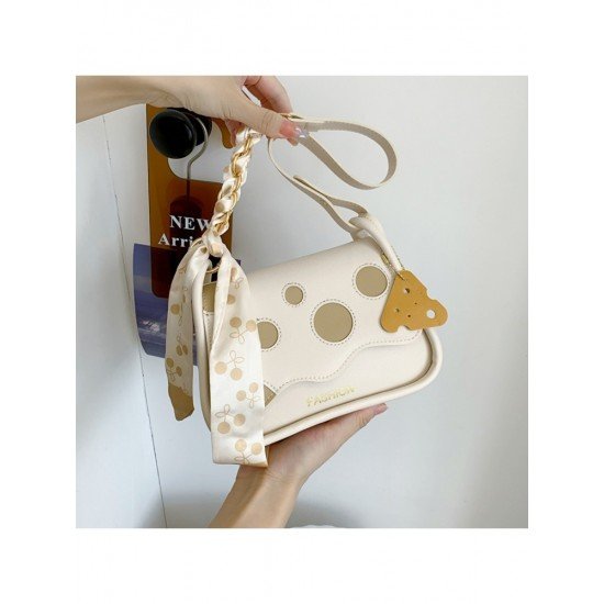  PU Foreign Contrast Color Shoulder Bag For Women