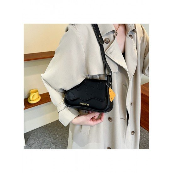  PU Foreign Contrast Color Shoulder Bag For Women