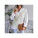 Simple White V Neck Solid Sweater Vest