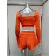  Fashion Sports Colorblock Patchwork Culottes Suit